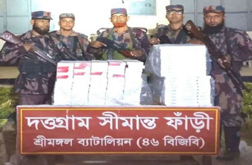 কুলাউড়ায় ভারতীয় ৩ লাখ টাকার সিগারেট জব্দ