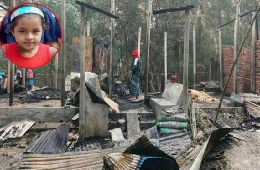 মধ্যরাতে বিএনপি নেতার ঘরে তালা লাগিয়ে আগুন, পুড়ে মারা গেল শিশু
