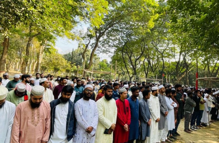 ইবিতে হাদির গায়েবানা জানাজা ও বিক্ষোভ মিছিল