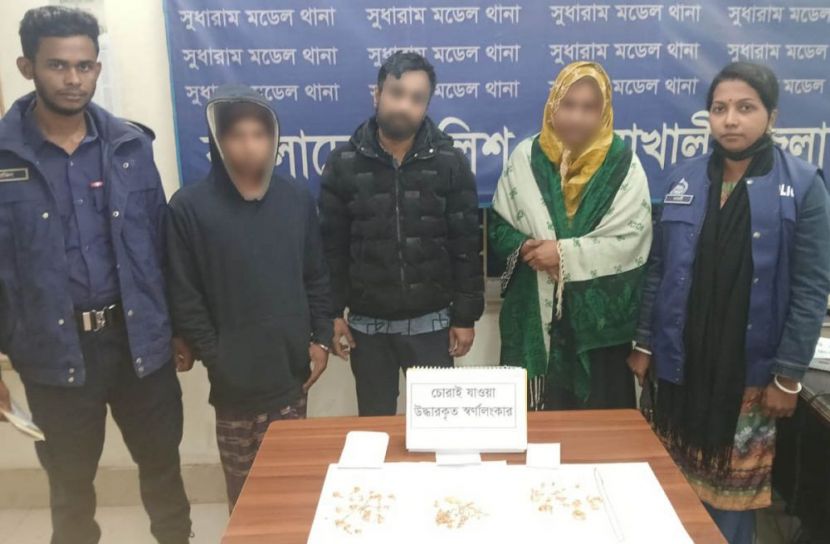 থানার পাশে সুপার মার্কেট থেকে চুরি, ৯ ভরি স্বর্ণালংকারসহ গ্রেপ্তার ৩