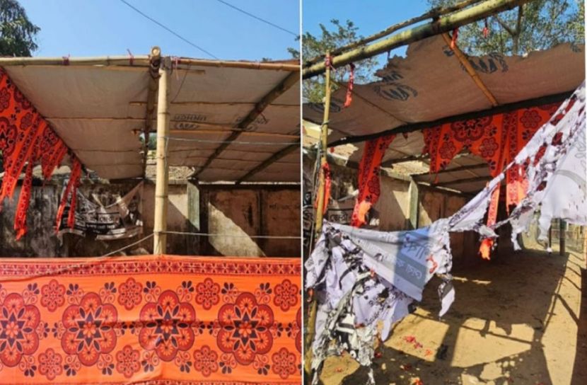 বান্দরবানে বিএনপির নির্বাচনী কার্যালয়ে আগুন