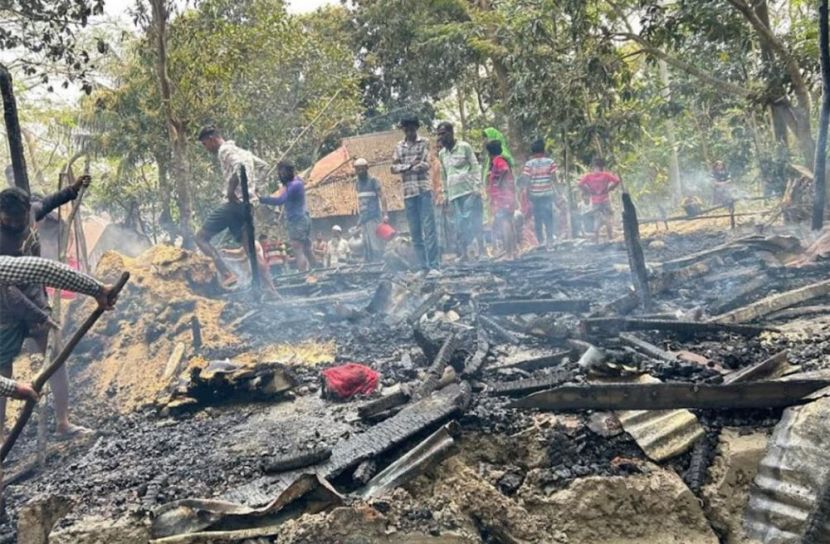 রাঙ্গাবালীর সামুদাফৎ গ্রামে ভয়াবহ অগ্নিকাণ্ড