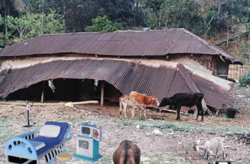 নিজেই বিধ্বস্ত লামার ২০ হাজার মানুষের চিকিৎসা সেবা কেন্দ্রটি