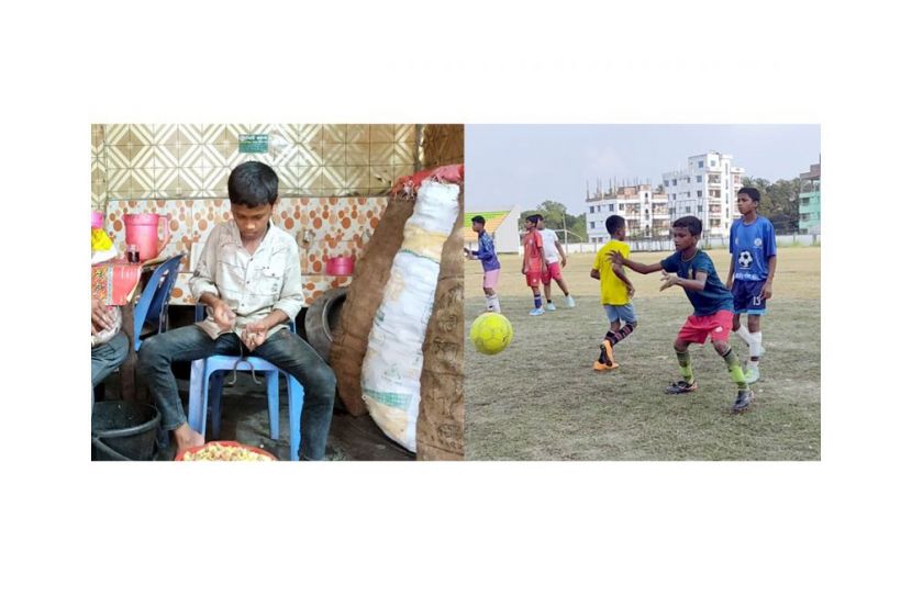 দারিদ্র্য সত্বেও আশিকের স্বপ্ন ফুটবলার হওয়া