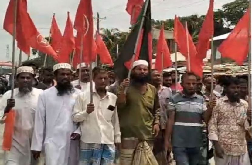 কৃষকের ন্যায্য মূল্যের দাবিতে কলাপাড়ায় সমাবেশ ও বিক্ষোভ মিছিল