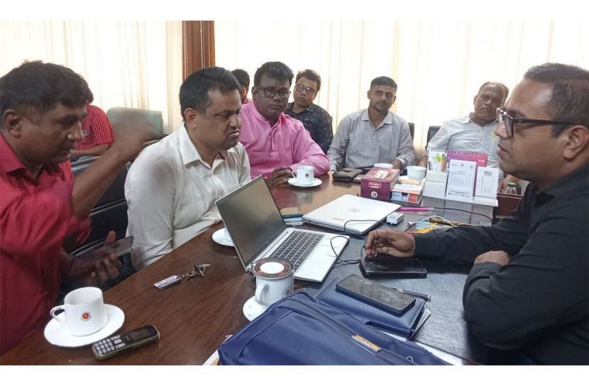 নবাগত ইউএনও র সাথে সাংবাদিকদের মতবিনিময় ।