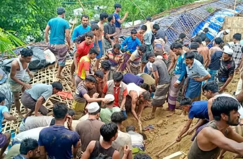রোহিঙ্গা ক্যাম্পে পাহাড়ধস: মৃতের সংখ্যা নিয়ে বিভ্রান্তি