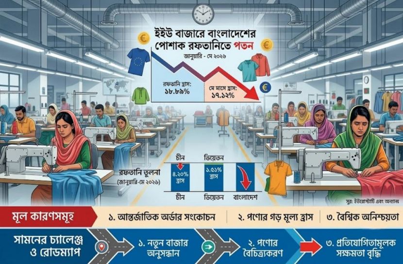 ইইউ বাজারে রফতানিতে বাংলাদেশের সর্বোচ্চ পতন