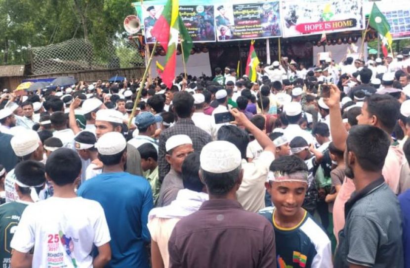 রোহিঙ্গা গণহত্যা স্মরণ দিবসে ক্যাম্পে নানা কর্মসূচি, প্রত্যাবাসনের দাবিতে সমাবেশ